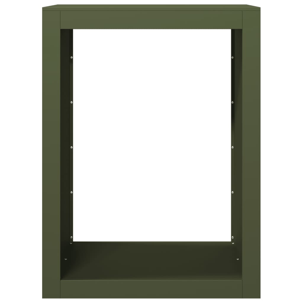 vidaXL Firewood Rack Green 60x40x80 cm Steel