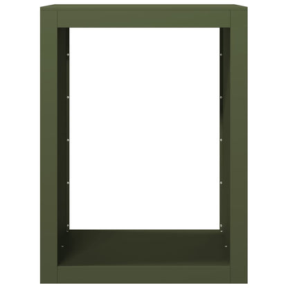 vidaXL Firewood Rack Green 60x40x80 cm Steel