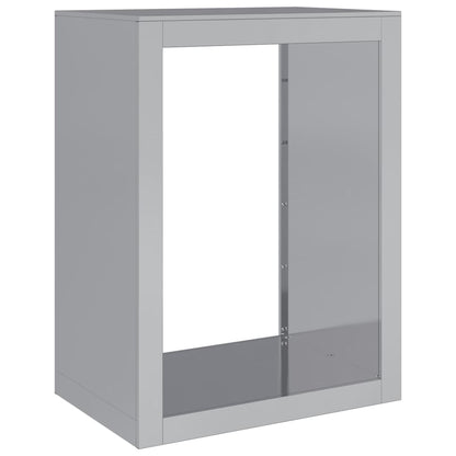 vidaXL Firewood Rack 60x40x80 cm Galvanised Steel