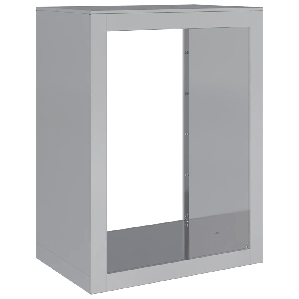 vidaXL Firewood Rack 60x40x80 cm Galvanised Steel