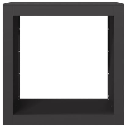 vidaXL Firewood Rack Black 60x40x60 cm Steel