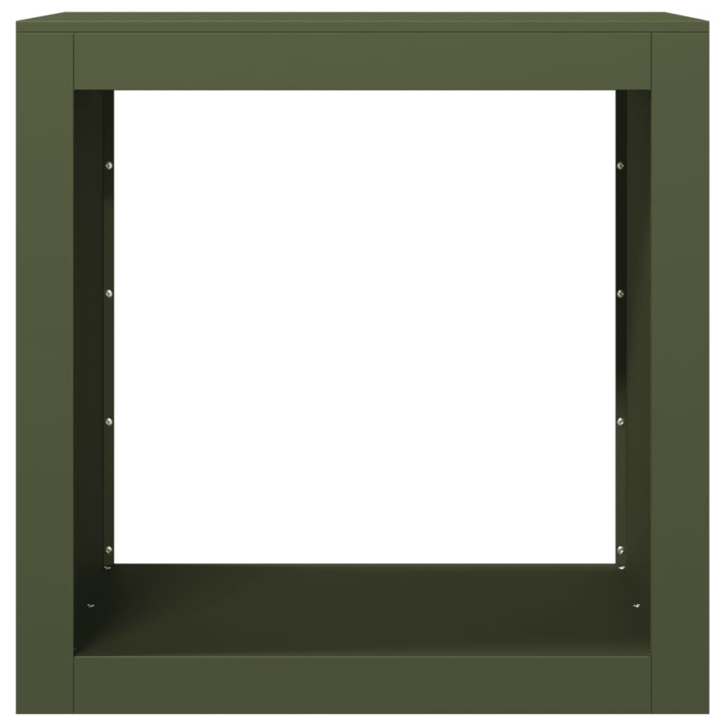 vidaXL Firewood Rack Green 60x40x60 cm Steel