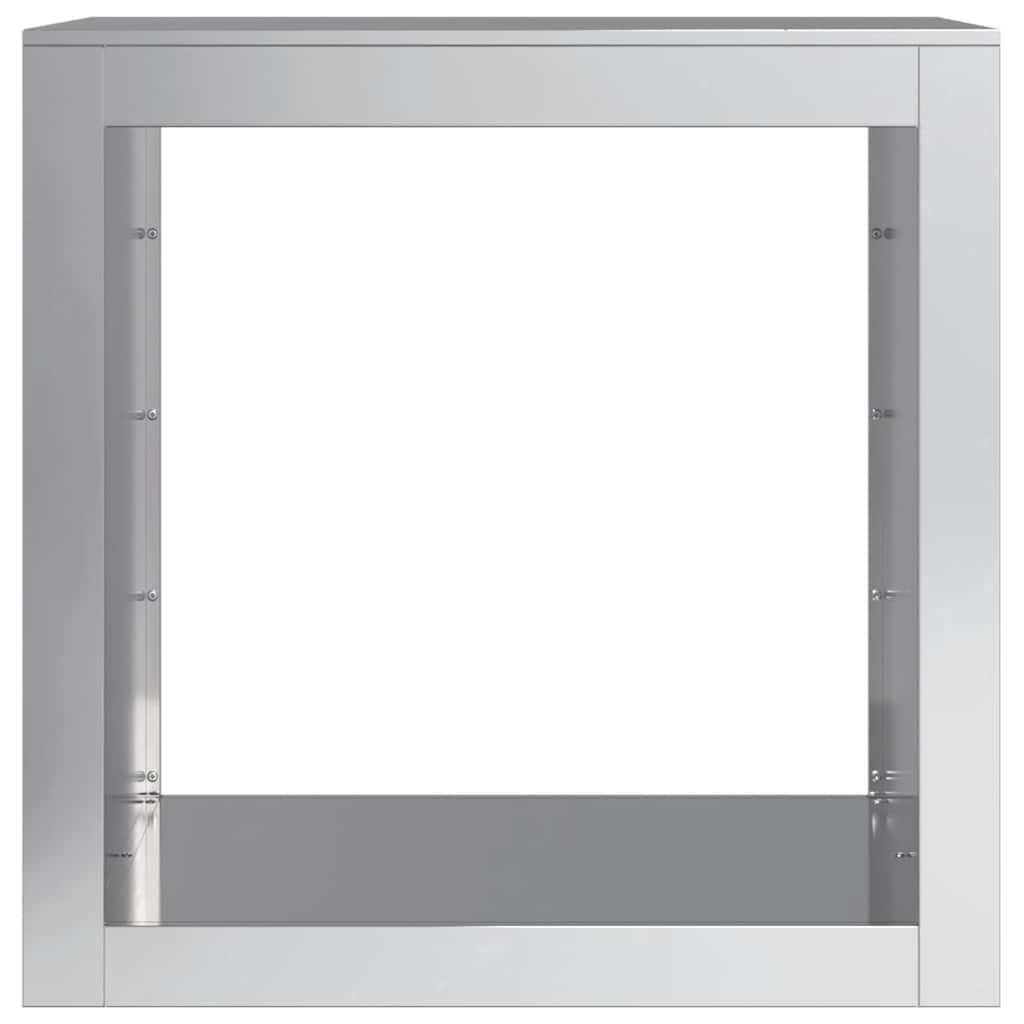 vidaXL Firewood Rack 60x40x60 cm Galvanised Steel