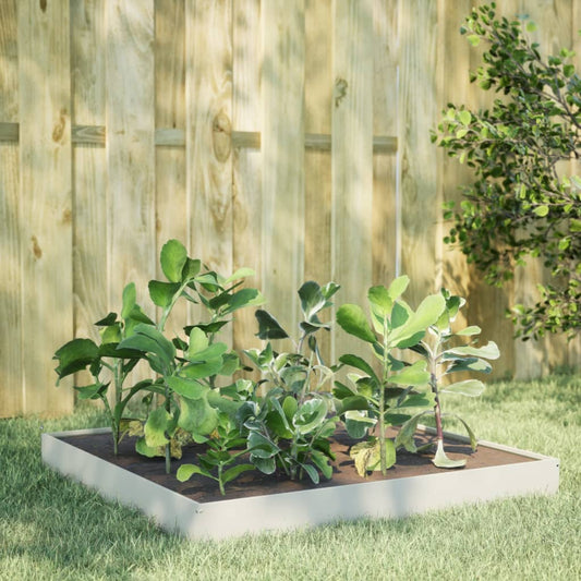 vidaXL Garden Raised Bed White 100x100x18,5 cm Steel