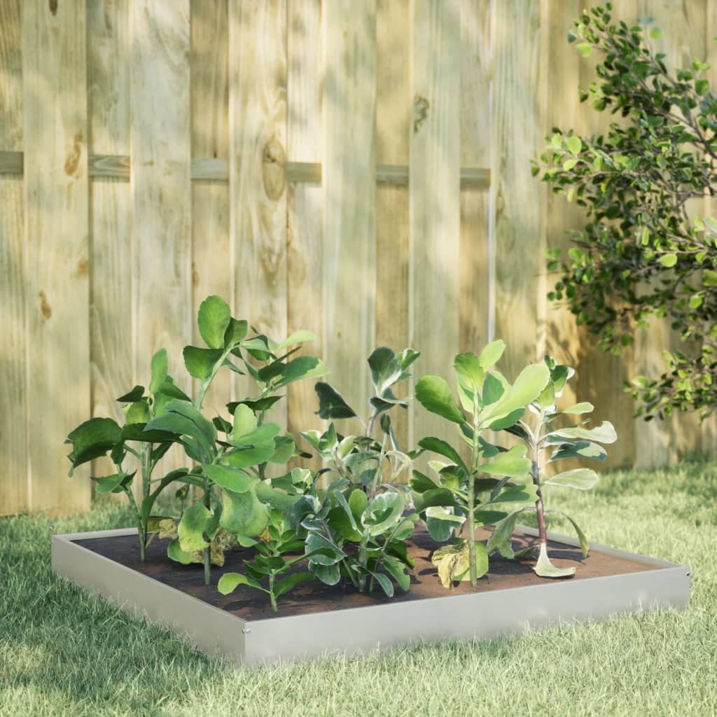 vidaXL Garden Raised Bed 100x100x18,5 cm Stainless Steel