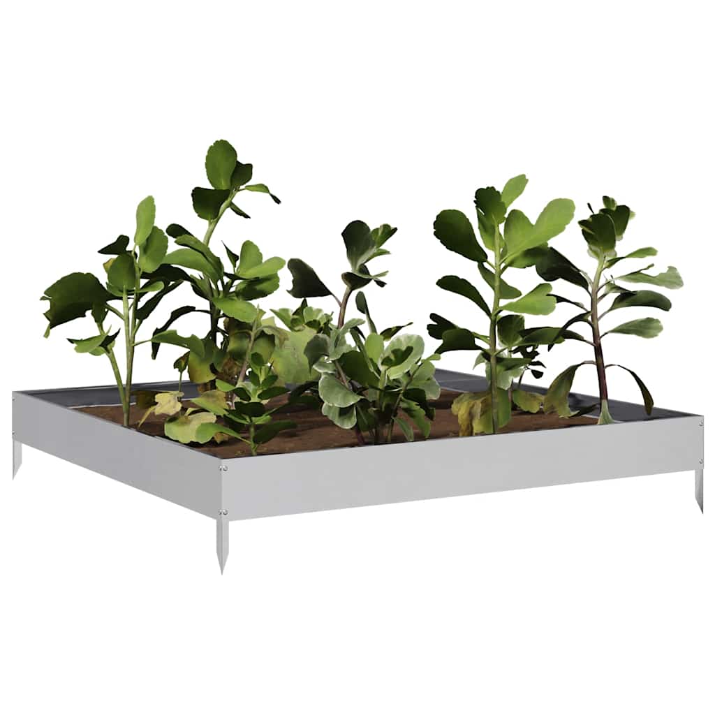vidaXL Garden Raised Bed 100x100x18,5 cm Galvanised Steel