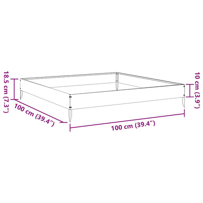 vidaXL Garden Raised Bed 100x100x18.5 cm Galvanised Steel