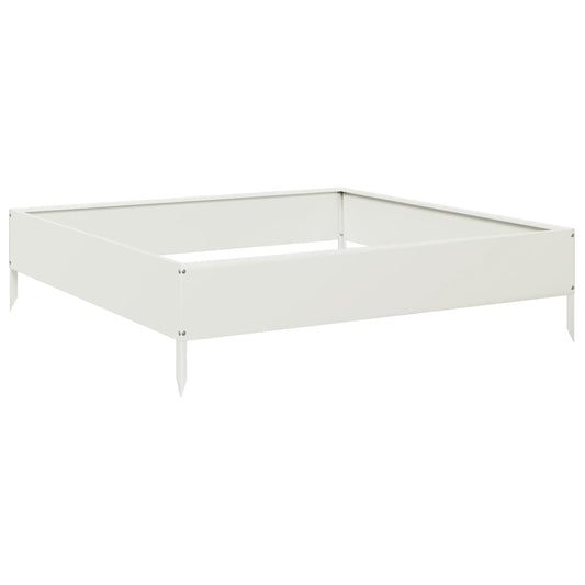 vidaXL Garden Raised Bed White 100x100x26 cm Steel