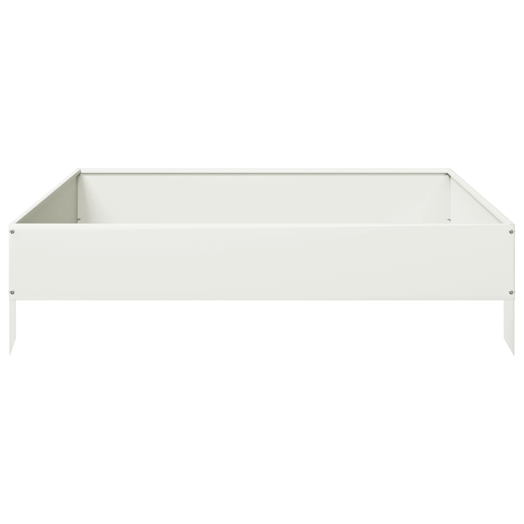 vidaXL Garden Raised Bed White 100x100x26 cm Steel