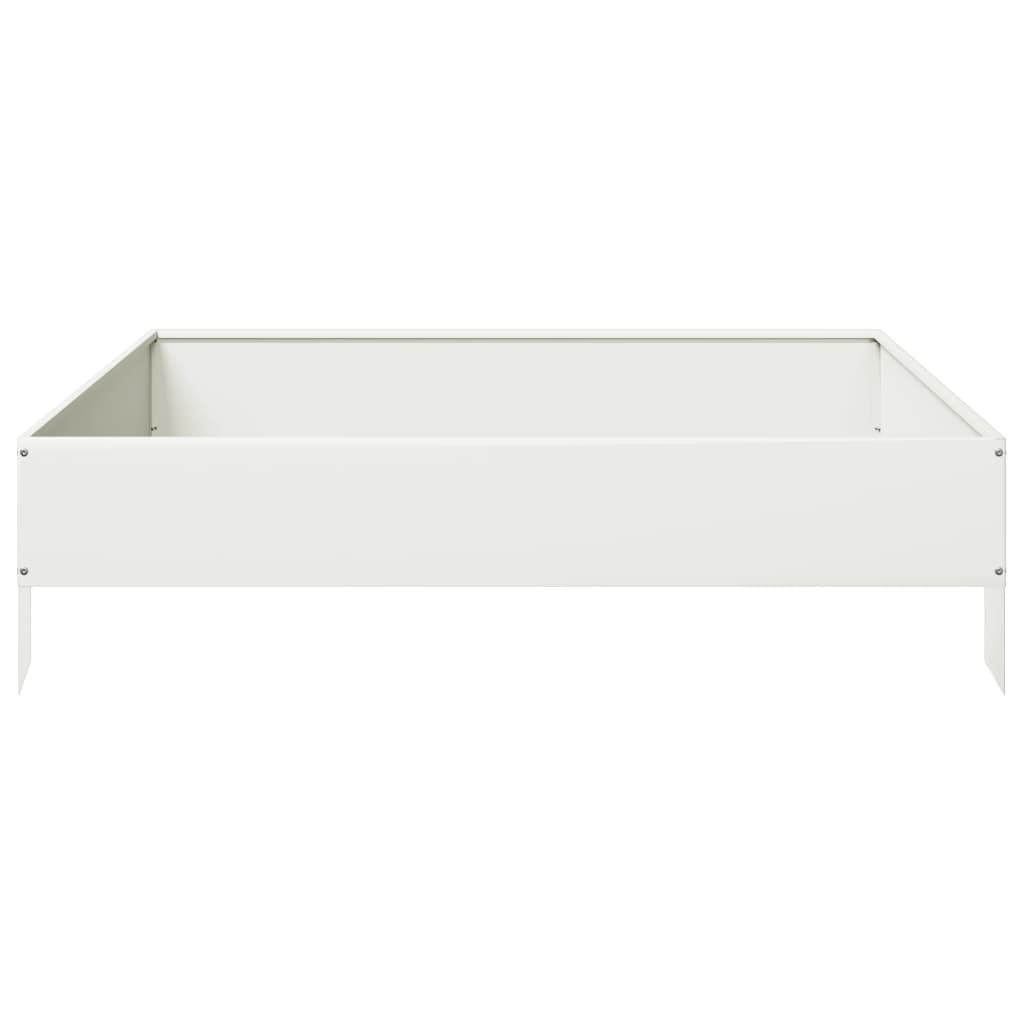 vidaXL Garden Raised Bed White 100x100x26 cm Steel