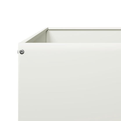 vidaXL Garden Raised Bed White 100x100x26 cm Steel