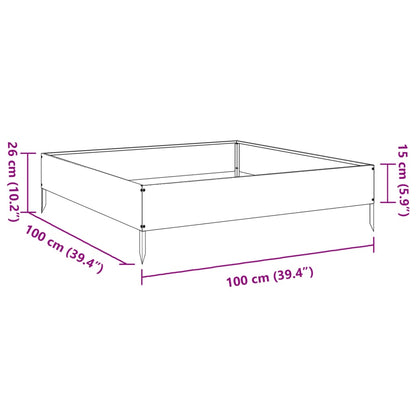 vidaXL Garden Raised Bed White 100x100x26 cm Steel