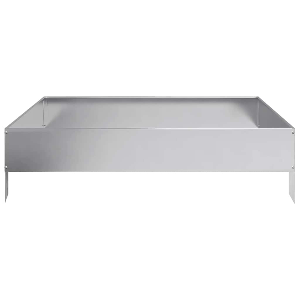 vidaXL Garden Raised Bed 100x100x26 cm Galvanised Steel