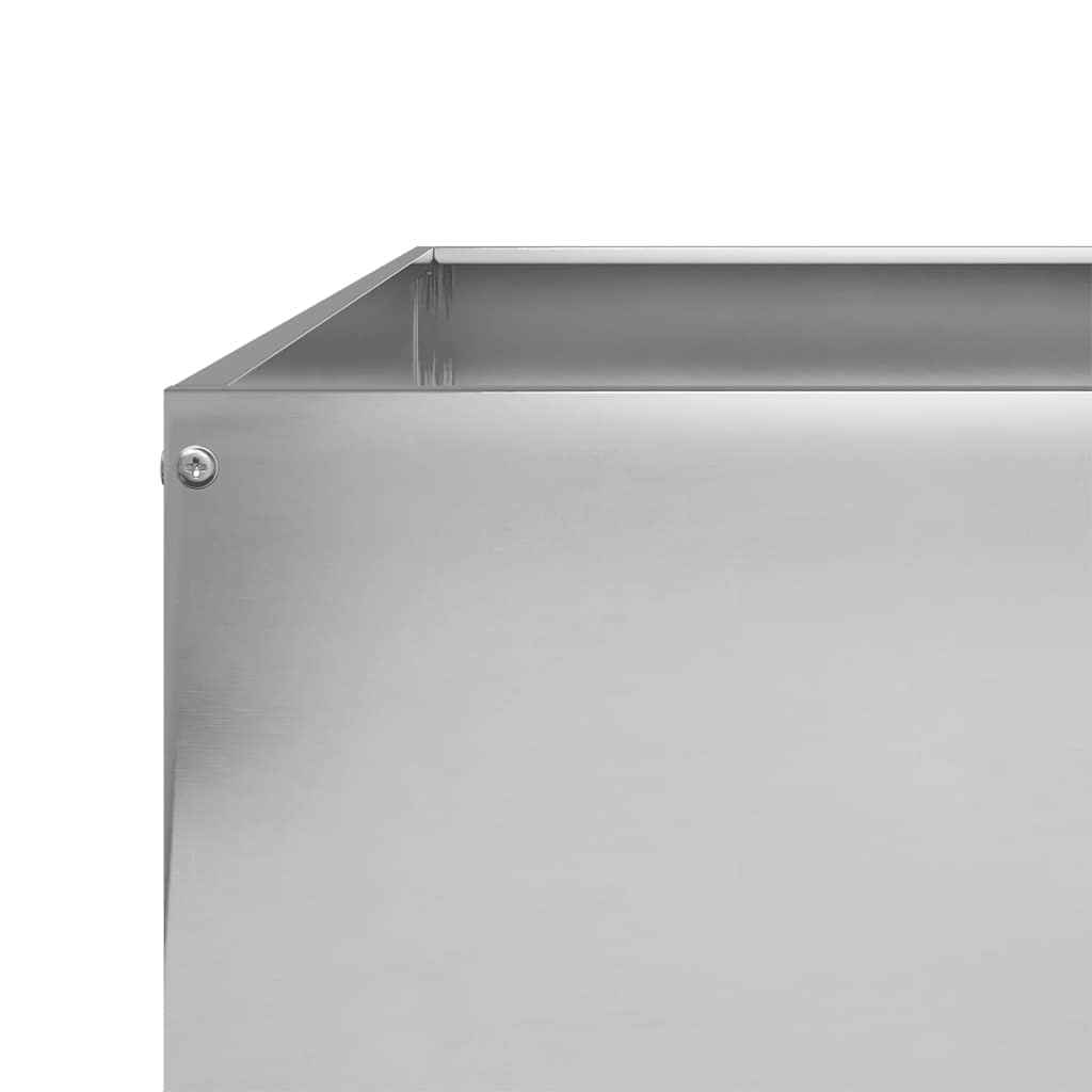 vidaXL Garden Raised Bed 100x100x26 cm Galvanised Steel