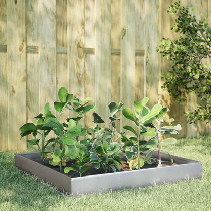 vidaXL Garden Raised Bed 100x100x26 cm Galvanised Steel