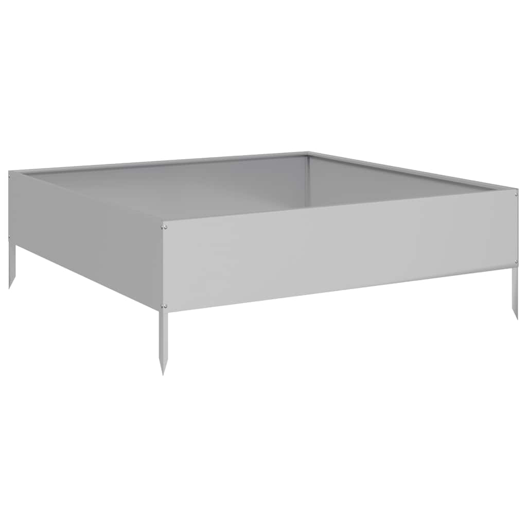 vidaXL Garden Raised Bed 100x100x33.5 cm Galvanised Steel
