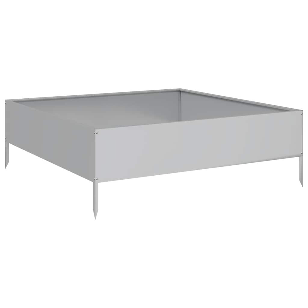vidaXL Garden Raised Bed 100x100x33.5 cm Galvanised Steel
