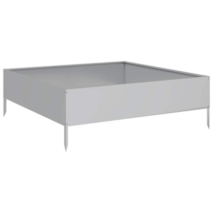 vidaXL Garden Raised Bed 100x100x33.5 cm Galvanised Steel