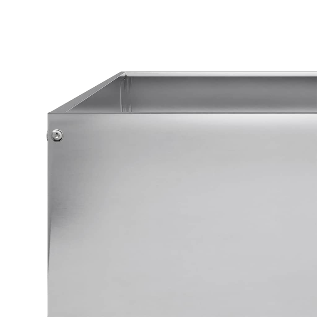 vidaXL Garden Raised Bed 100x100x33.5 cm Galvanised Steel