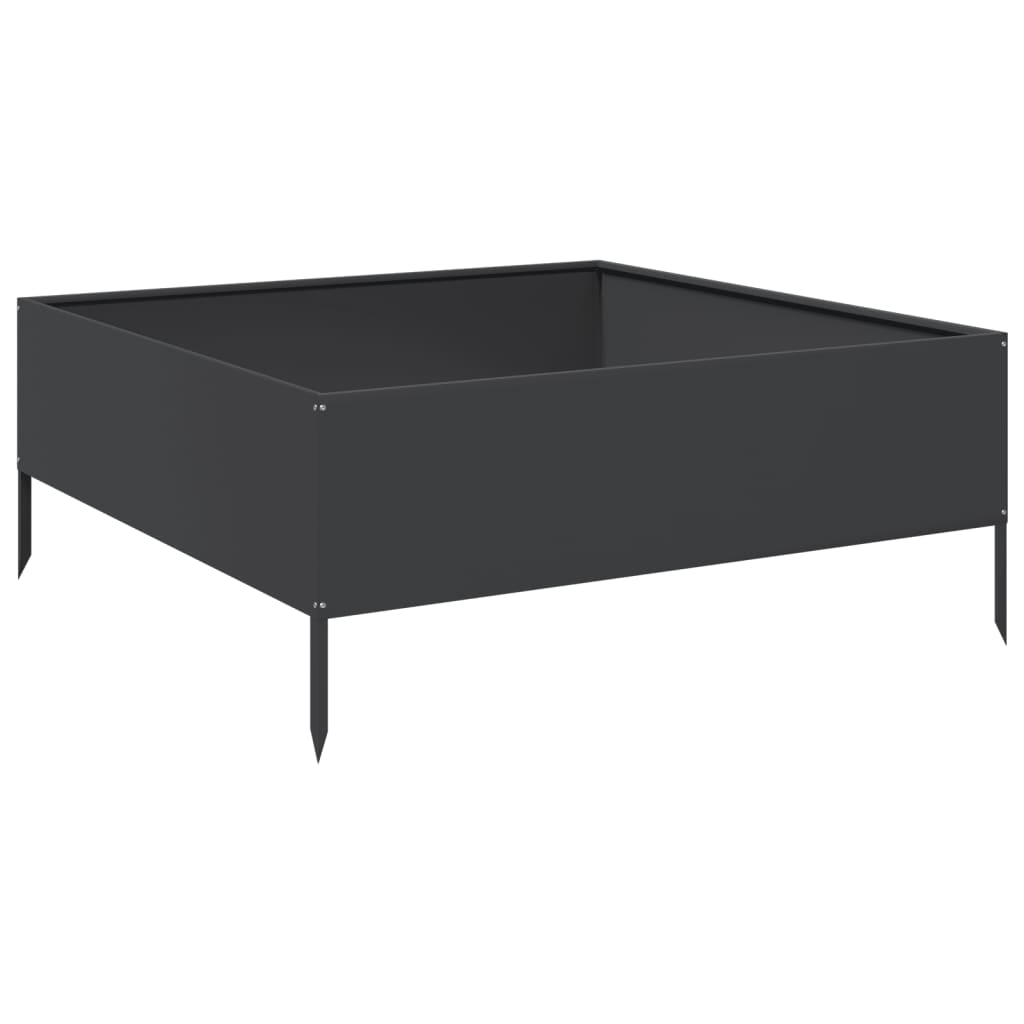 vidaXL Garden Raised Bed Black 100x100x41 cm Steel