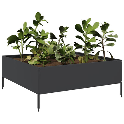 vidaXL Garden Raised Bed Black 100x100x41 cm Steel