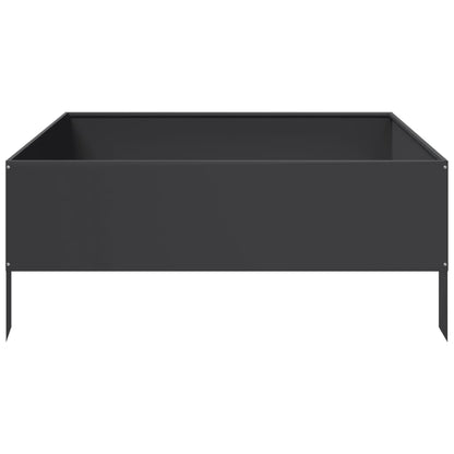 vidaXL Garden Raised Bed Black 100x100x41 cm Steel