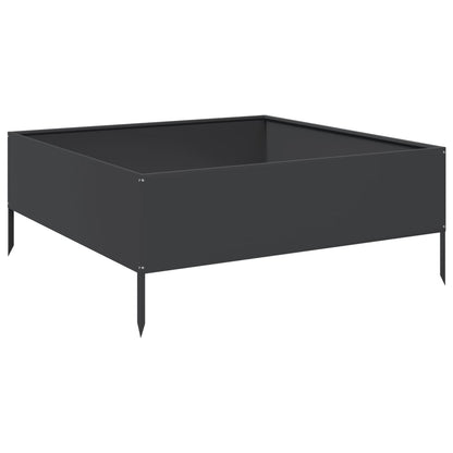 vidaXL Garden Raised Bed Black 100x100x41 cm Steel
