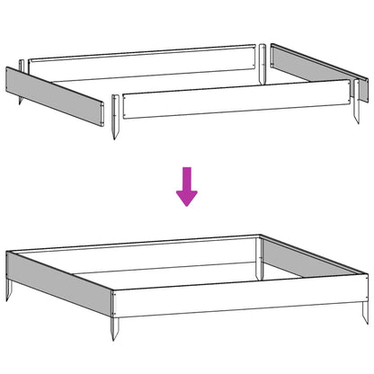 vidaXL Garden Raised Bed Black 100x100x41 cm Steel