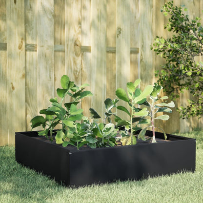 vidaXL Garden Raised Bed Black 100x100x41 cm Steel