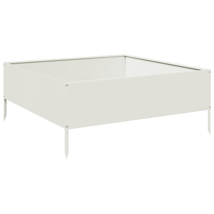 vidaXL Garden Raised Bed White 100x100x41 cm Steel