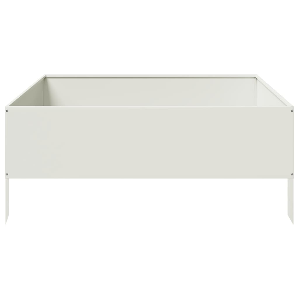 vidaXL Garden Raised Bed White 100x100x41 cm Steel