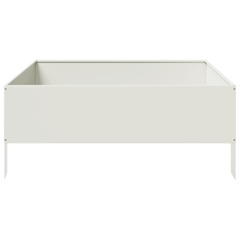 vidaXL Garden Raised Bed White 100x100x41 cm Steel