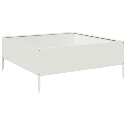 vidaXL Garden Raised Bed White 100x100x41 cm Steel
