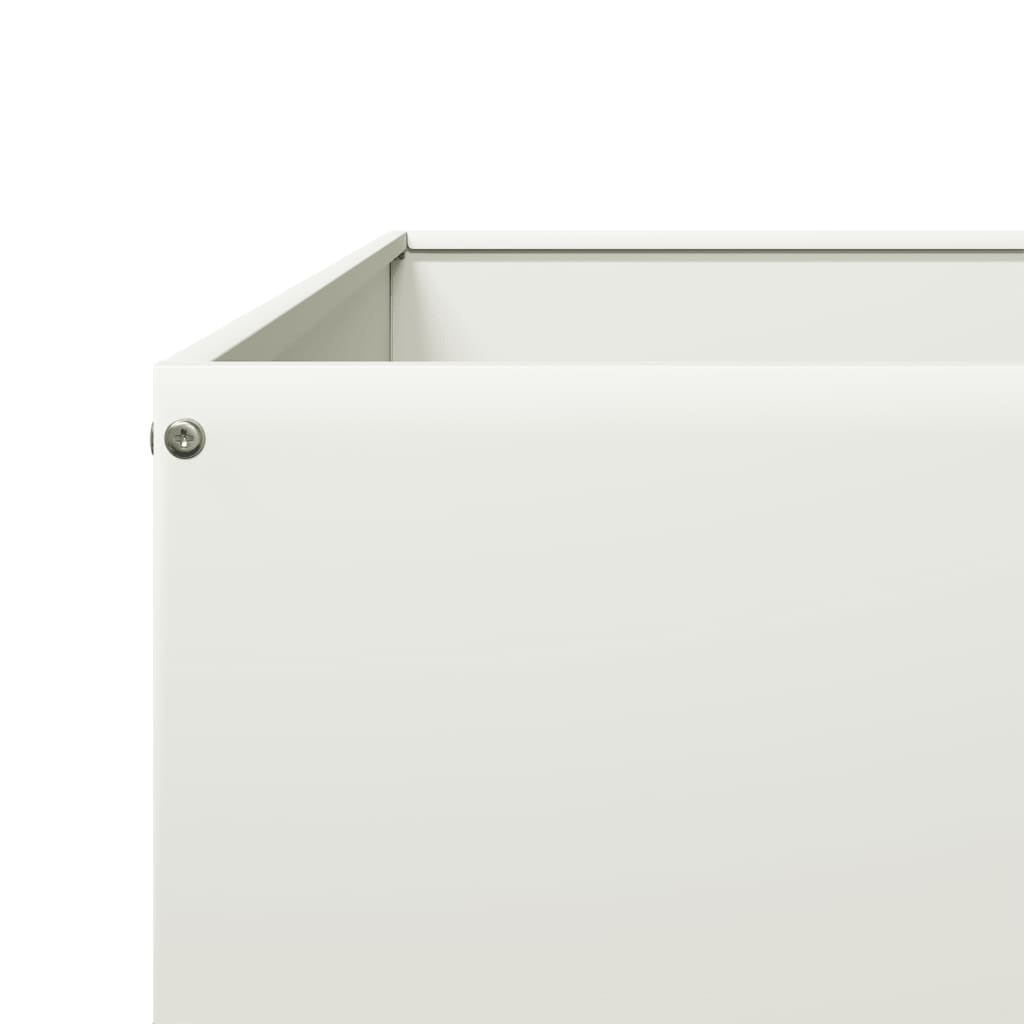 vidaXL Garden Raised Bed White 100x100x41 cm Steel
