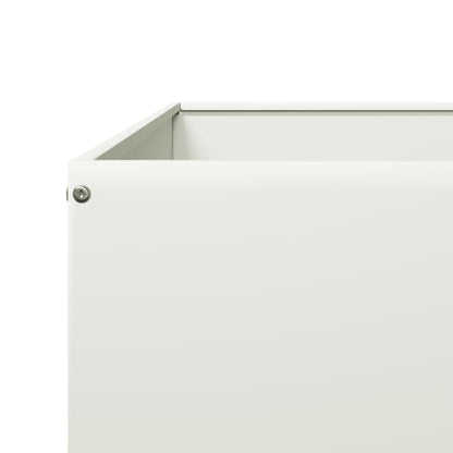 vidaXL Garden Raised Bed White 100x100x41 cm Steel