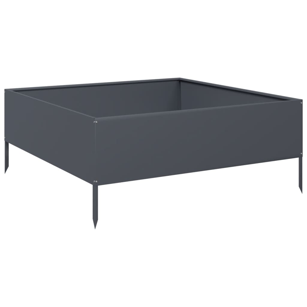 vidaXL Garden Raised Bed Anthracite 100x100x41 cm Steel