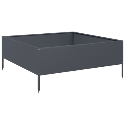 vidaXL Garden Raised Bed Anthracite 100x100x41 cm Steel