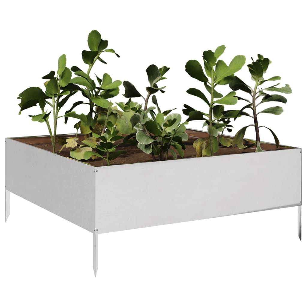 vidaXL Garden Raised Bed 100x100x41 cm Stainless Steel