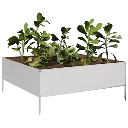 vidaXL Garden Raised Bed 100x100x41 cm Stainless Steel