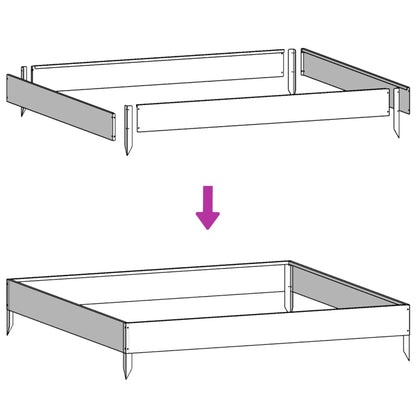 vidaXL Garden Raised Bed 100x100x41 cm Stainless Steel