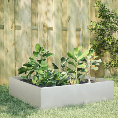 vidaXL Garden Raised Bed 100x100x41 cm Stainless Steel