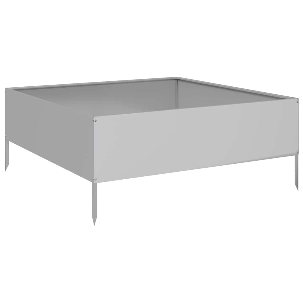 vidaXL Garden Raised Bed 100x100x41 cm Galvanised Steel