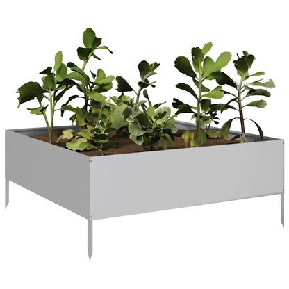 vidaXL Garden Raised Bed 100x100x41 cm Galvanised Steel