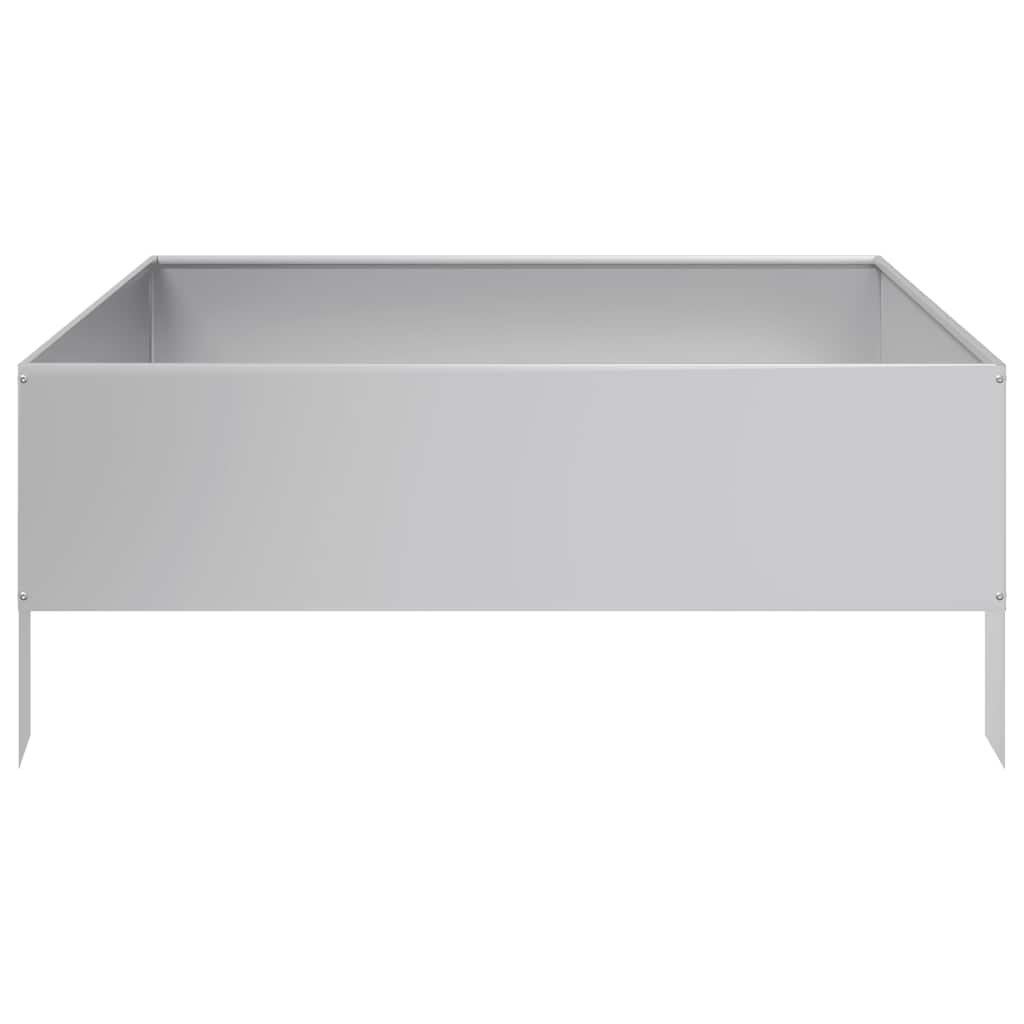 vidaXL Garden Raised Bed 100x100x41 cm Galvanised Steel