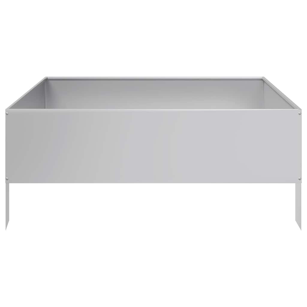vidaXL Garden Raised Bed 100x100x41 cm Galvanised Steel