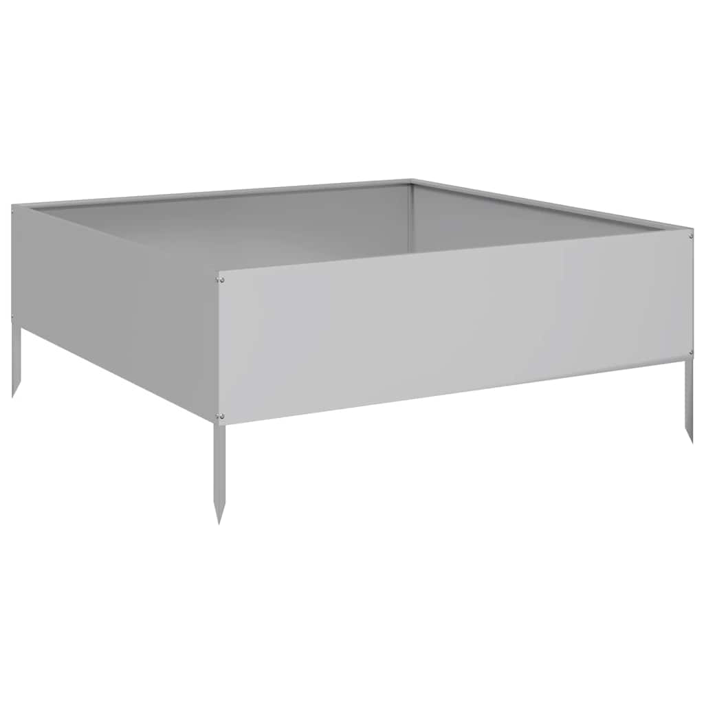 vidaXL Garden Raised Bed 100x100x41 cm Galvanised Steel