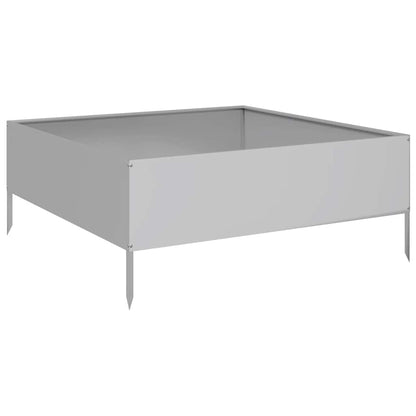 vidaXL Garden Raised Bed 100x100x41 cm Galvanised Steel
