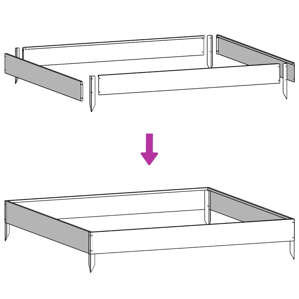vidaXL Garden Raised Bed 100x100x41 cm Galvanised Steel