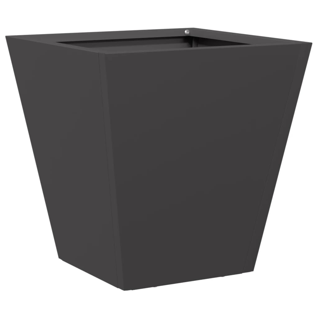 vidaXL Garden Planters 2 pcs Black 30x30x30 cm Steel