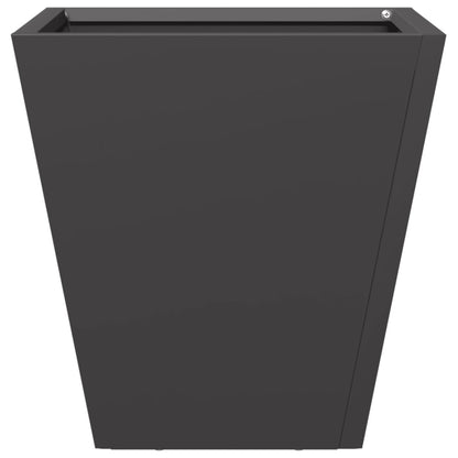 vidaXL Garden Planters 2 pcs Black 30x30x30 cm Steel